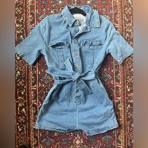 Stretchy Denim Romper